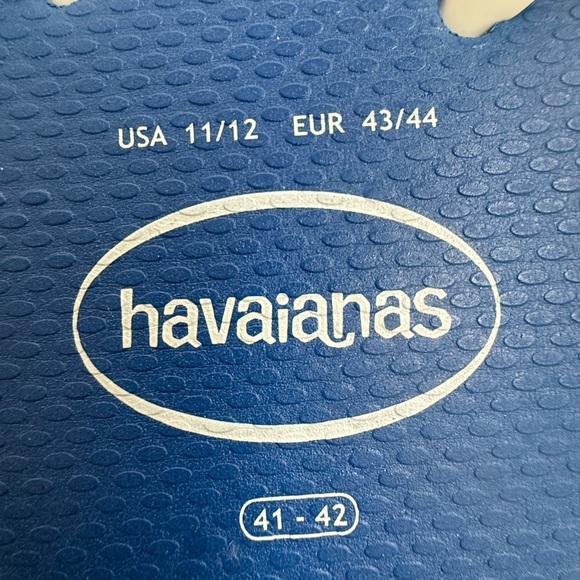 Havaianas Slim Dodgers Blue Flip Flops with White Logo NWT - Picture 2 of 4